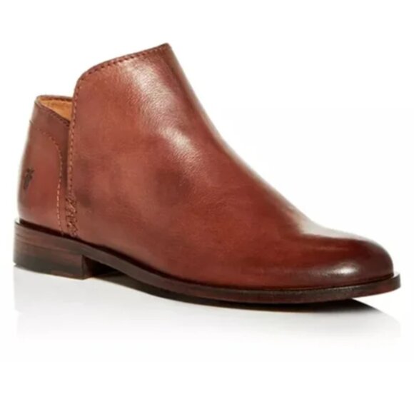 Frye Shoes - Frye Elyssa Leather Booties in Cognac 8.5